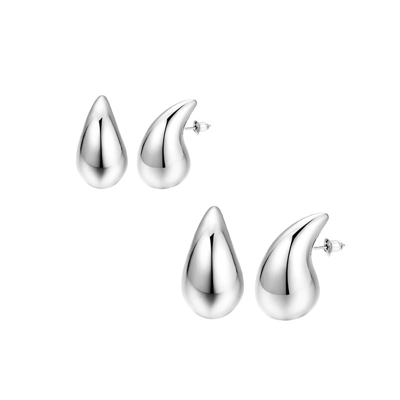 Hailey Teardrop Earrings - Silver