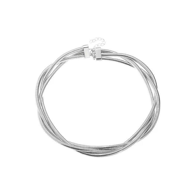 Triple Weave Choker Necklace