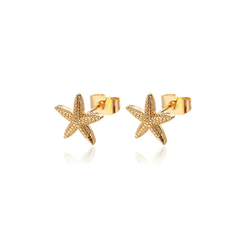 Small Starfish Stud Earrings