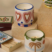 Rosewood Vanilla Heart Ceramic Candle