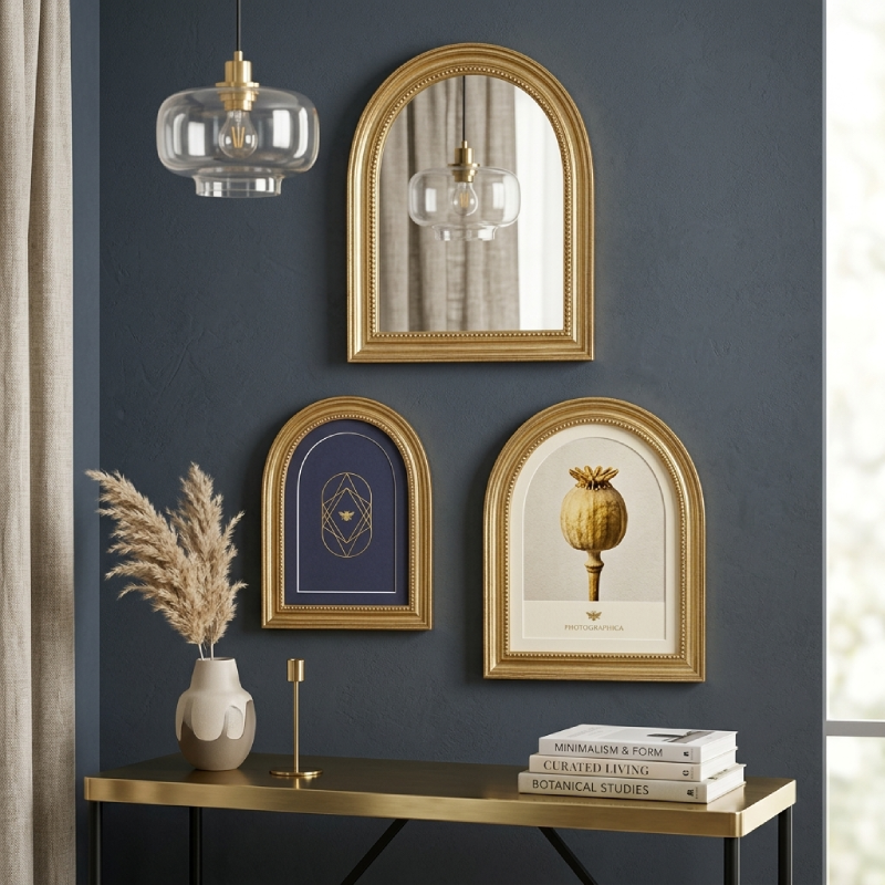 Arched Gold Mirror