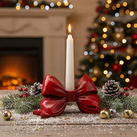 Red Bow Candle Holder