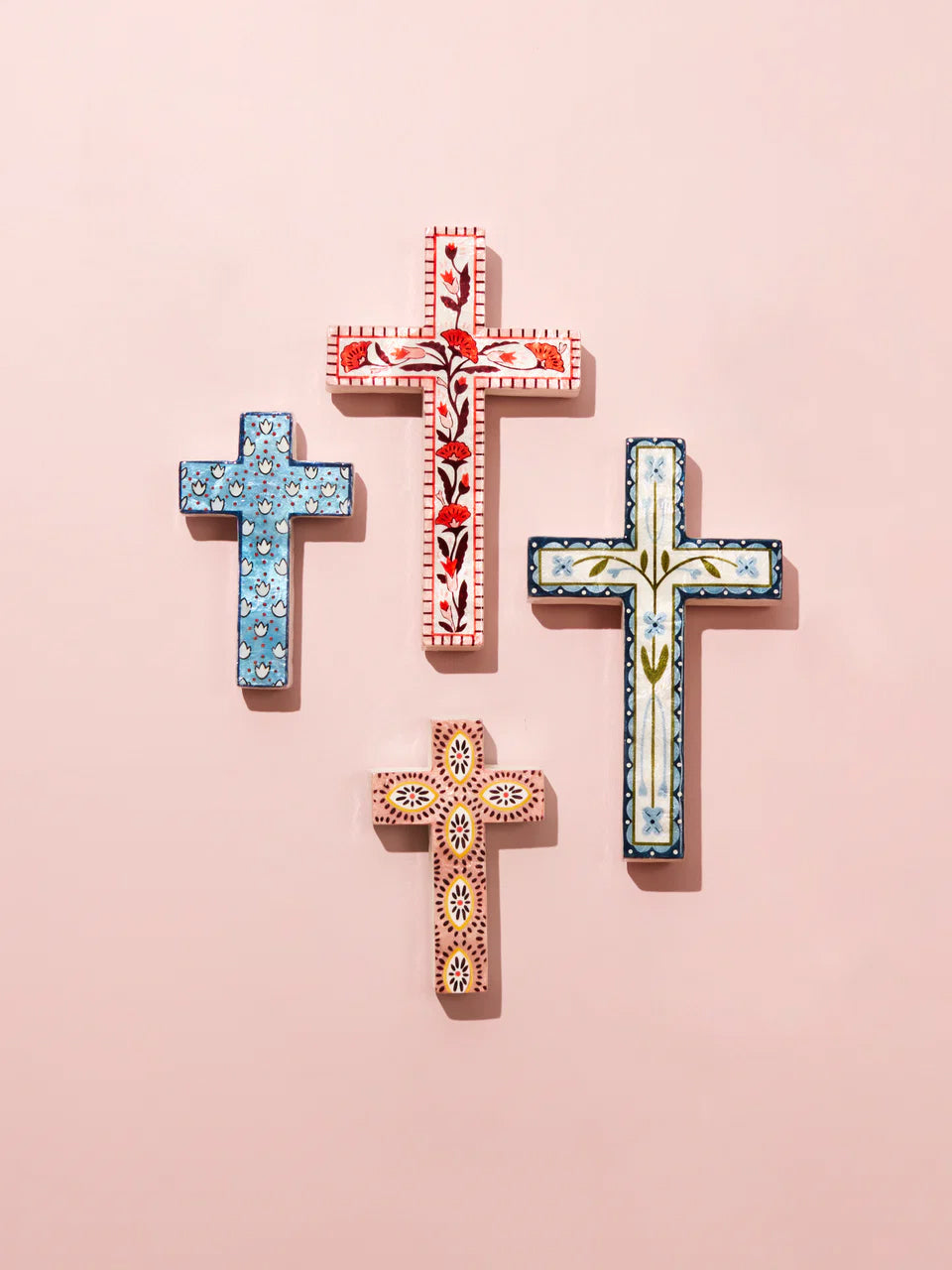 Samira Eyes Pink Cross Wall Art