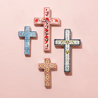 Samira Eyes Pink Cross Wall Art