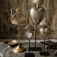 Rhinestone Sacred Heart on Stand