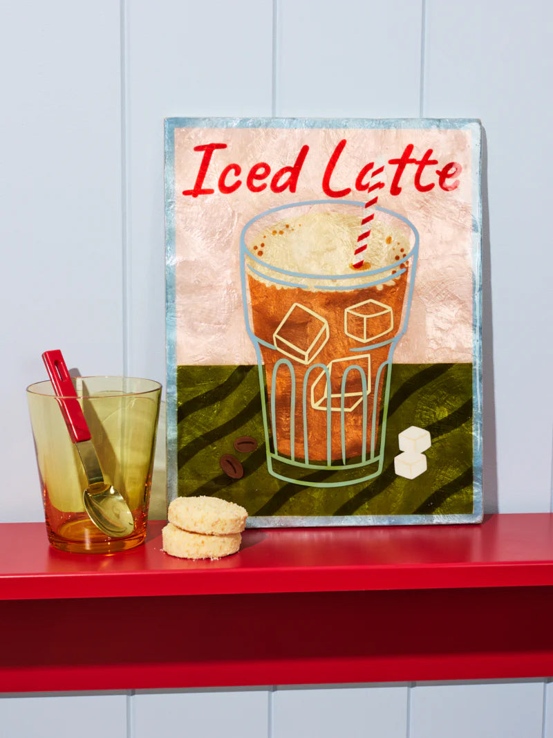 Barista Iced Latte Wall Art