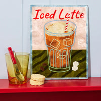 Barista Iced Latte Wall Art