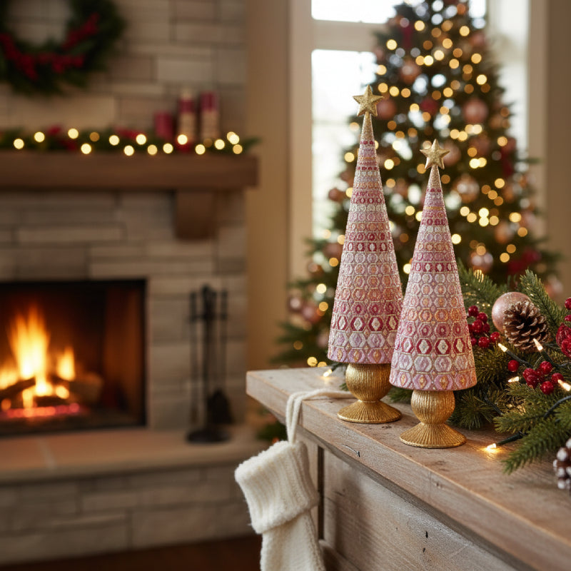 Cone Christmas Tree - Red
