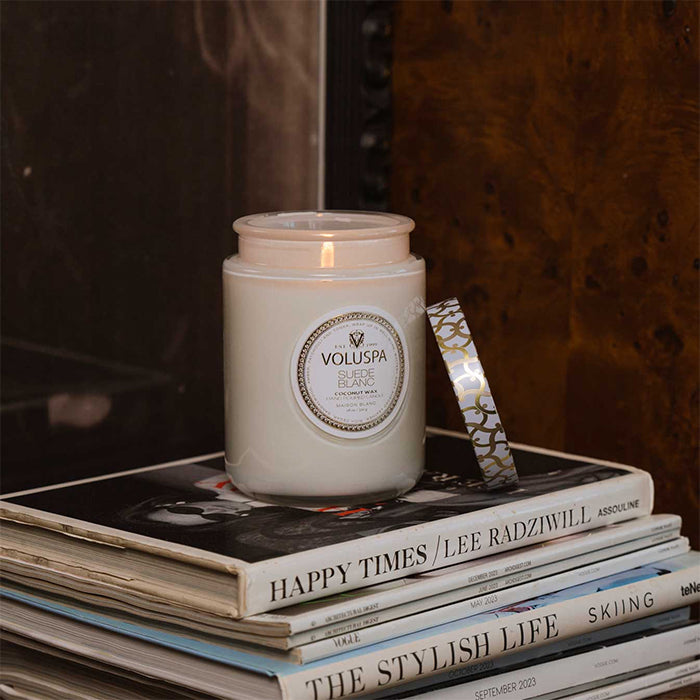 Voluspa Suede Blanc Candle