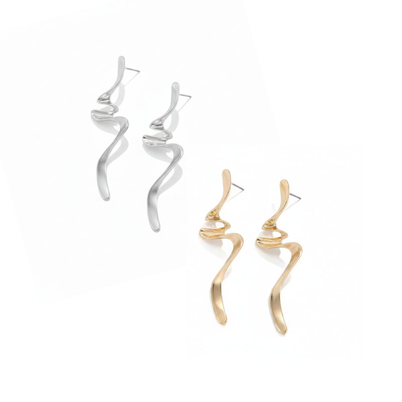 Metal Swirl Earrings
