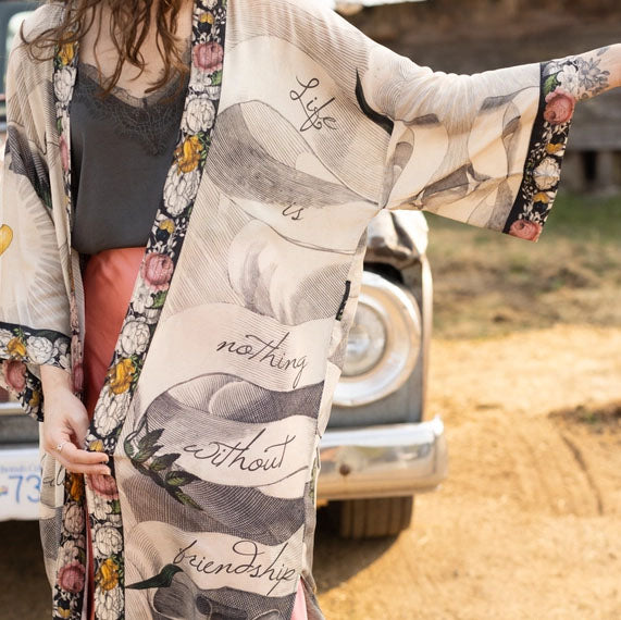 Take My Hand Bamboo Boho Kimono