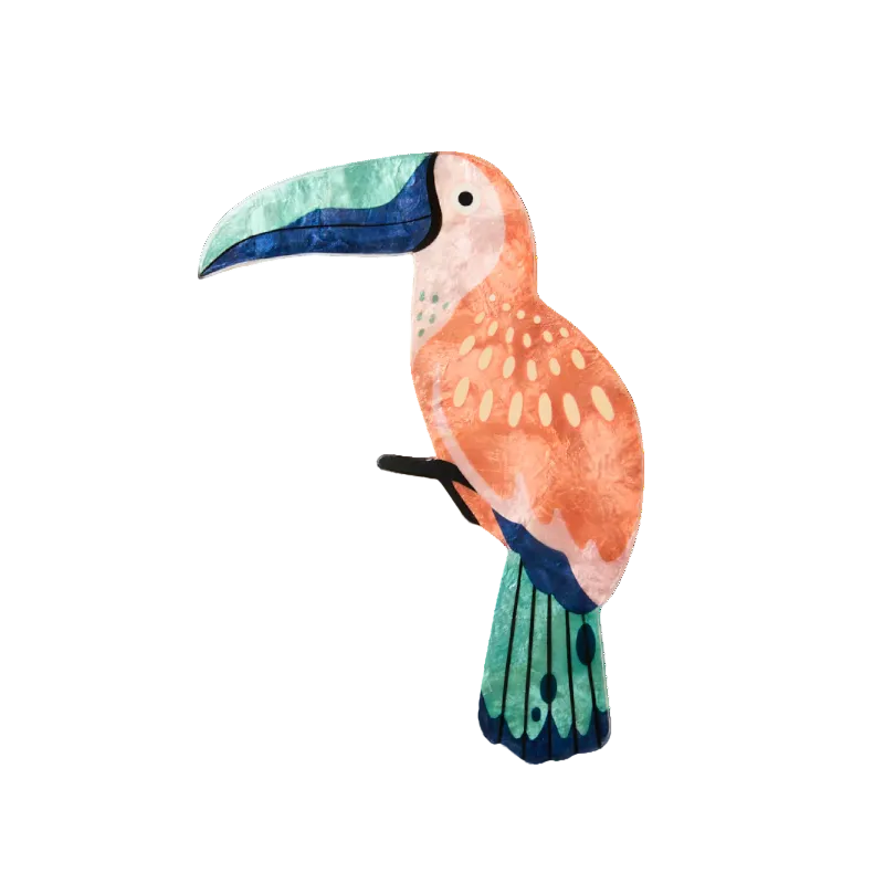 Canopy Peach Toucan Wall Art