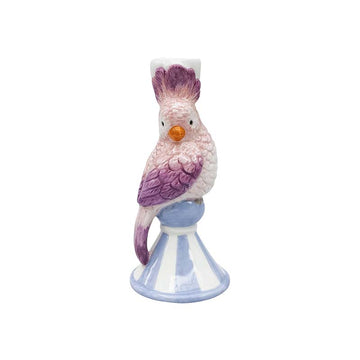 Purple Parrot Candle Holder