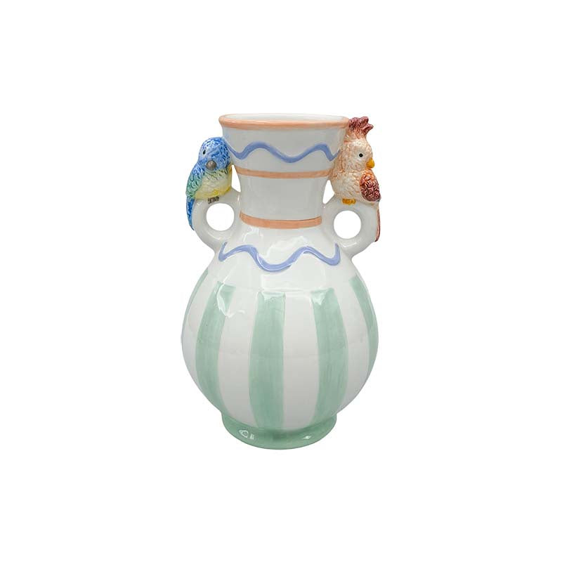 Parrot Striped Vase