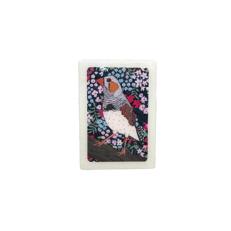 Zebra Finch Woodblock