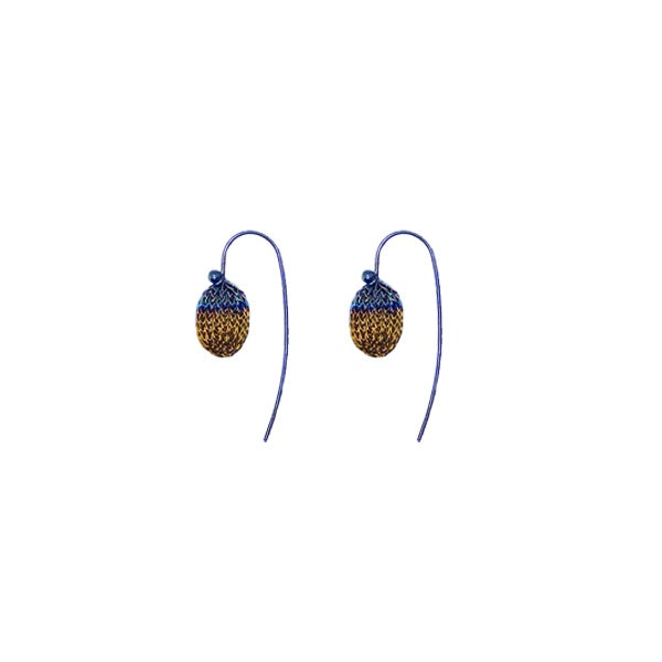 Milena Zu Gold and Blue Pod Earrings