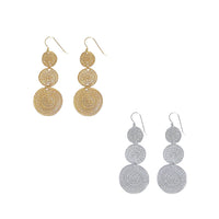 Milena Zu Three Tier Disc Earrings