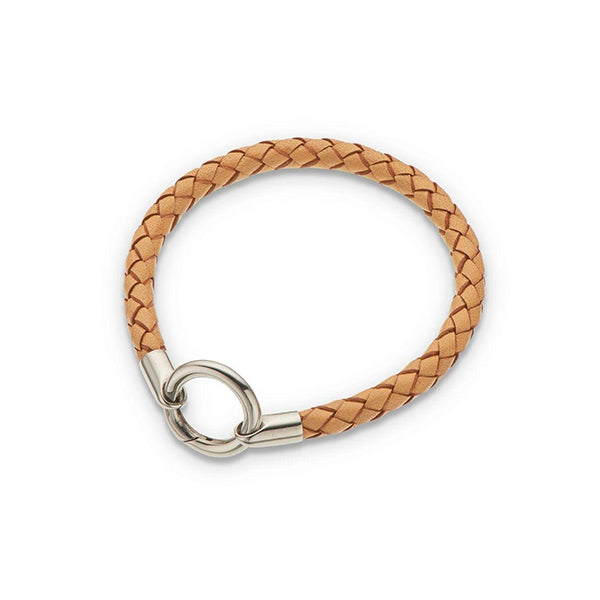 Palas Plaited Ring Clasp Bracelet - Tan