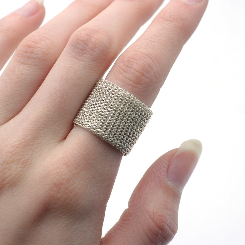Milena Zu Silver Mesh Ring