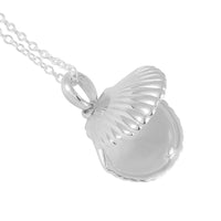 Seashell Locket Necklace - Silver