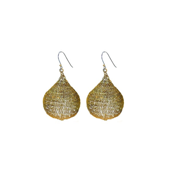 Milena Zu Fig Earrings - Gold and Orange