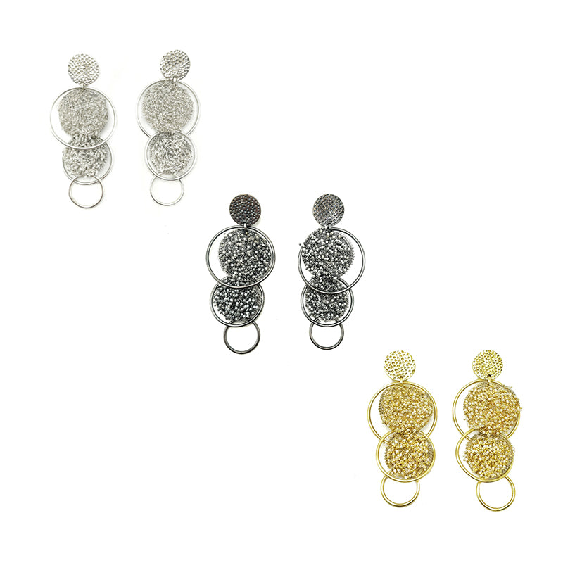 Milena Zu Swarovski Tiered Earrings