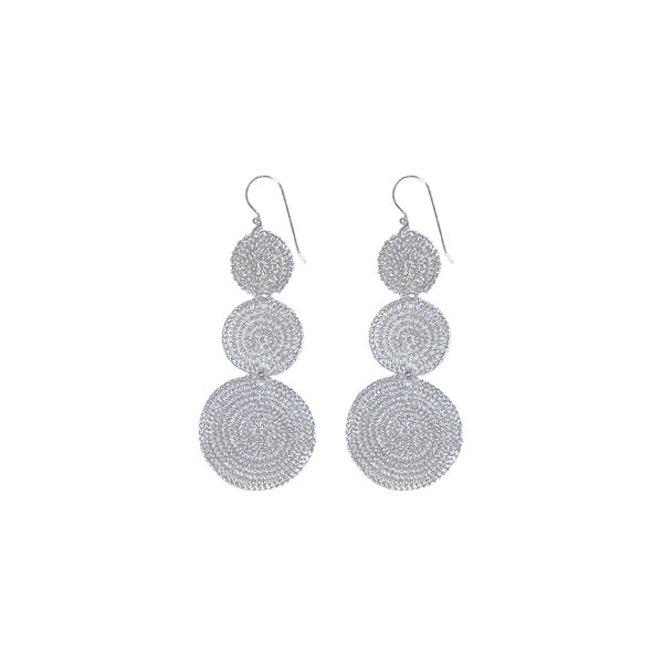 Milena Zu Three Tier Disc Earrings