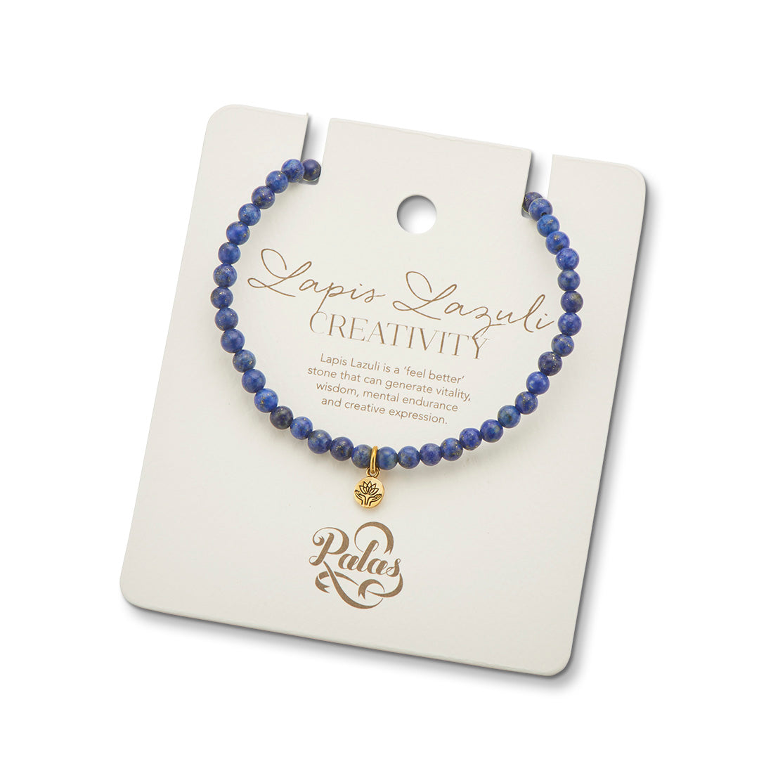 Lapis Lazuli Beaded Bracelet Smooth Round Size 4mm 5mm 6.5