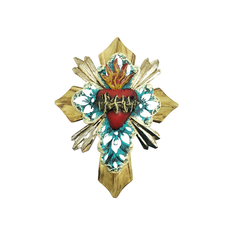 Mexican Layered Tin Cross