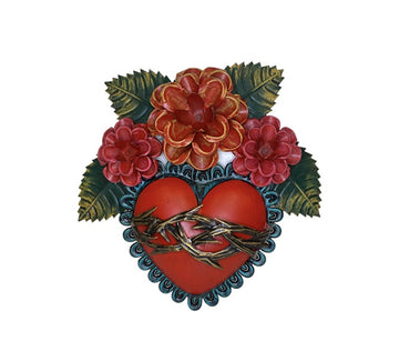 Mexican Flower Crown and Thorns Heart