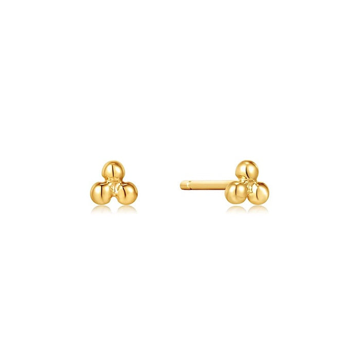 Ania Haie 14k Gold Triple Ball Studs