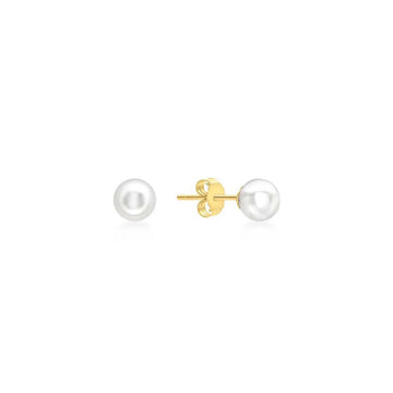 9k Yellow Gold Pearl Stud Earrings