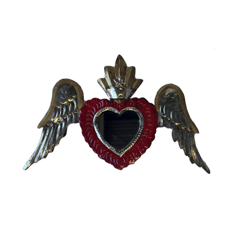 Mexican Heart with Wings Mirror
