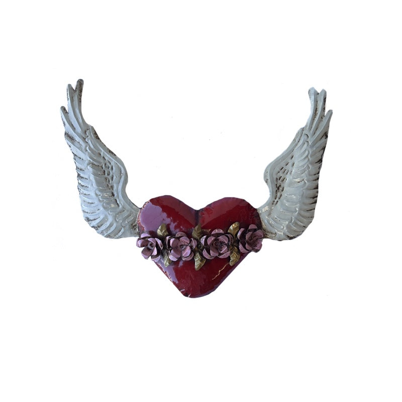 Mexican Heart with Roses and Wings