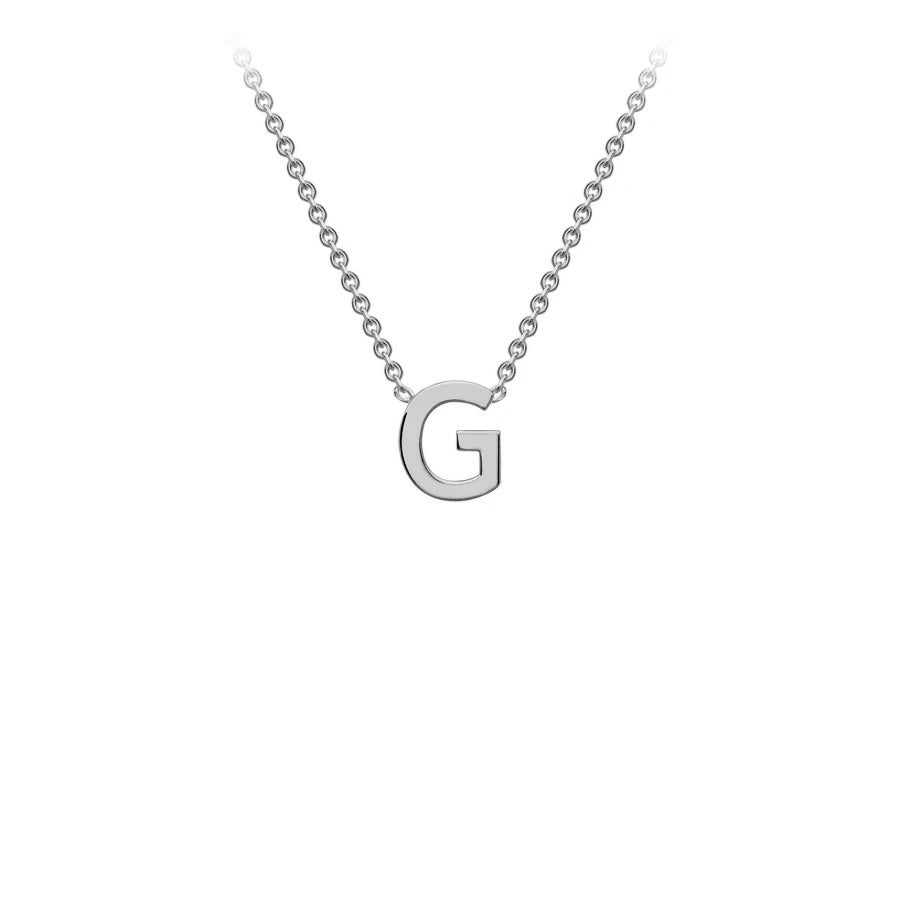 White Gold Initial Necklace