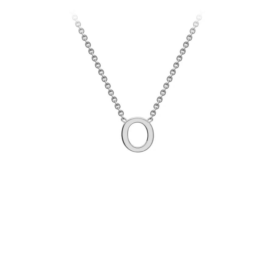 White Gold Initial Necklace