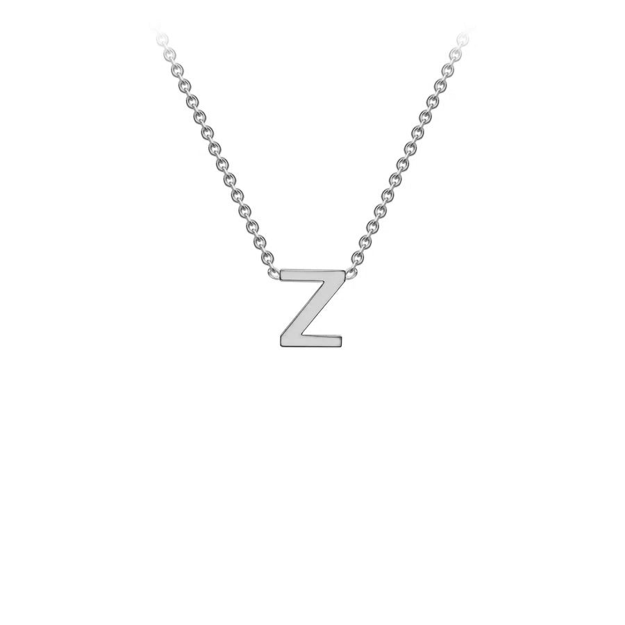 White Gold Initial Necklace