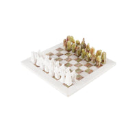 Marble Chess Set - Green and White