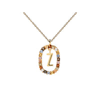 PDPAOLA Crystal Letter Necklace