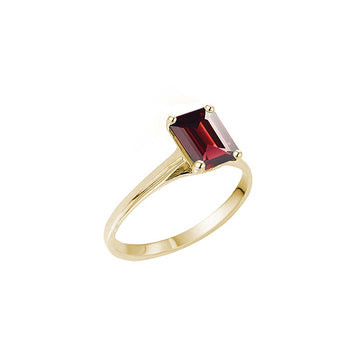Solid 9k Gold Garnet Ring