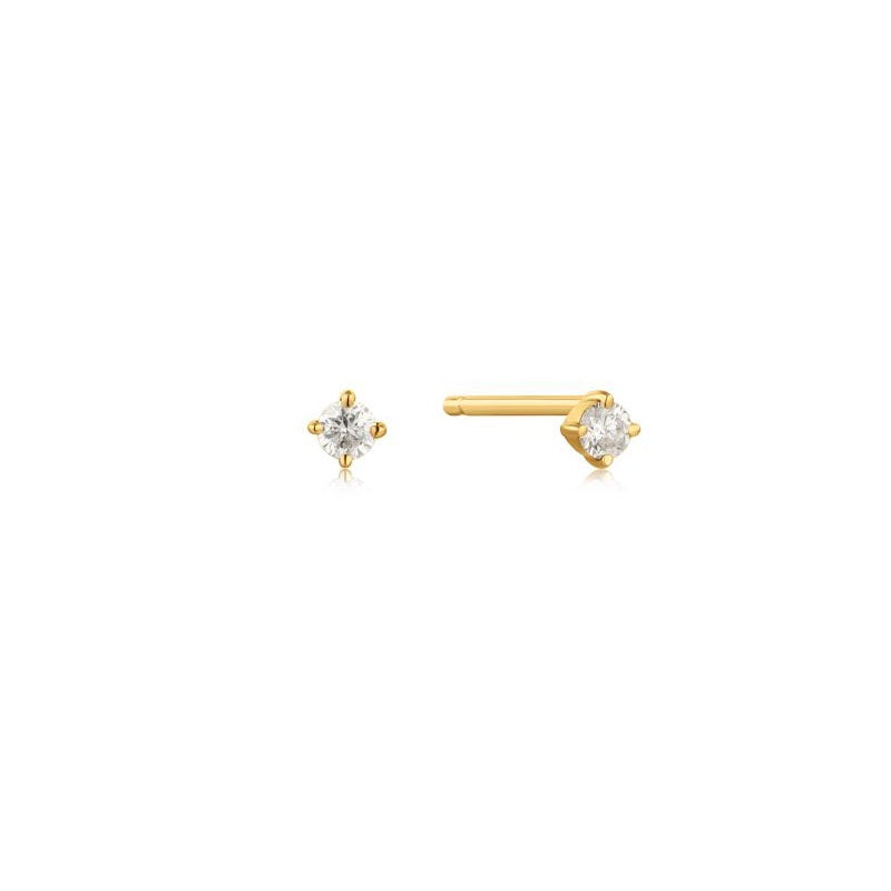 Ania Haie 14kt Gold Natural Diamond Stud Earrings