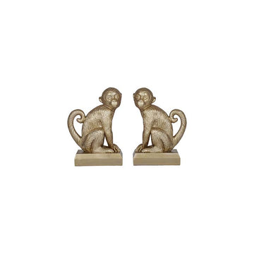 Gold Jungle Monkey Bookends