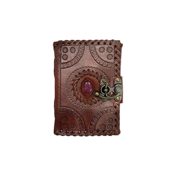 Pink Stone Leather Journal