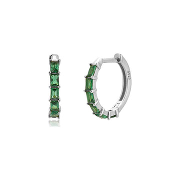 Green Crystal Clicker Hoops