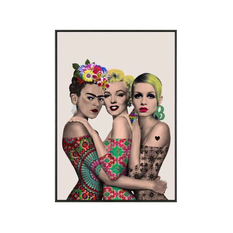 Kahlo, Monroe and Twiggy on Canvas