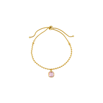 Pink Rose Crystal Slip Bracelet