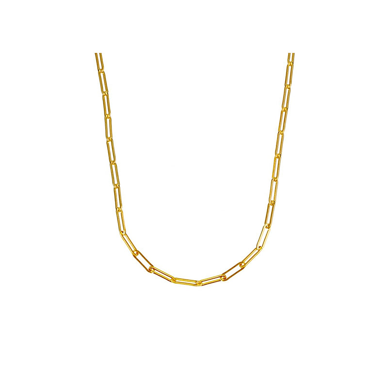 Oblong Link Chain Necklace