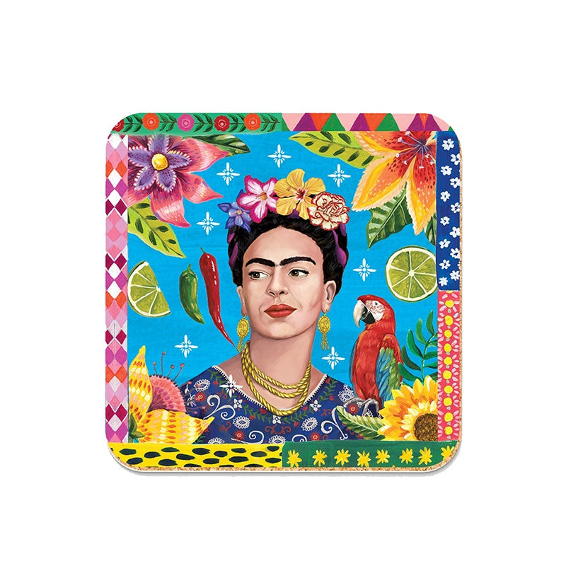 Frida with Parrot Coaster – Bauhaus