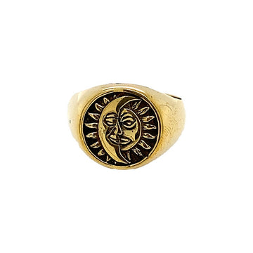 Brass Eclipse Signet Ring