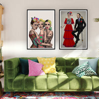 Frida and Dali Framed Print